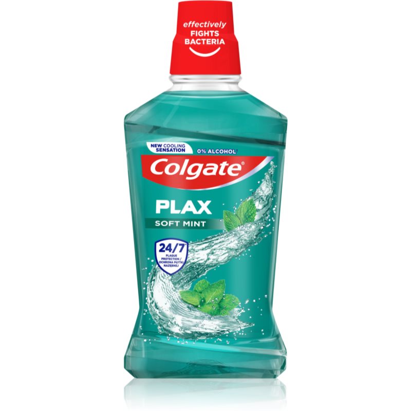 Colgate Plax Soft Mint płyn do płukania jamy ustnej przeciw płytce nazębnej 500 ml