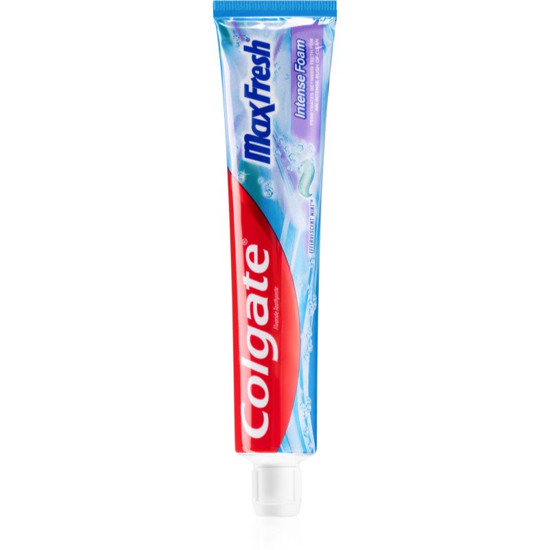 Зубная паста колгейт фреш. Colgate Макс Фреш. Зубная паста Colgate MAXFRESH intense Foam Mint. Колгейт Макс Фреш 75 мл. Зубная паста Макс Фреш 75 мл.