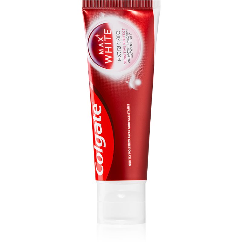 Colgate Max White Extra Care Sensitive Protect pasta de dentes suave branqueadora para dentes sensíveis 75 ml