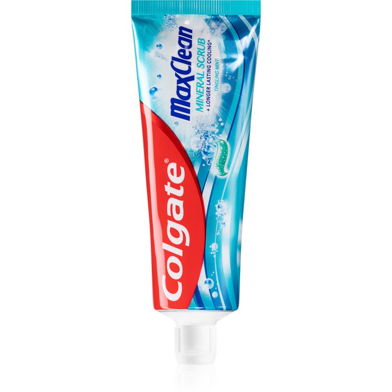 Colgate Max Clean Mineral Scrub gel dental para hálito fresco Tingling Mint 75 ml