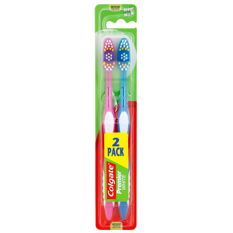 

Colgate Premier White зубні щіточки medium 2 шт