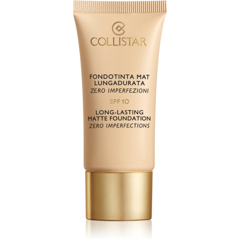 Collistar Long-Lasting Matte Foundation maquillaje matificante de larga duración SPF 10 tono 2 Beige 30 ml