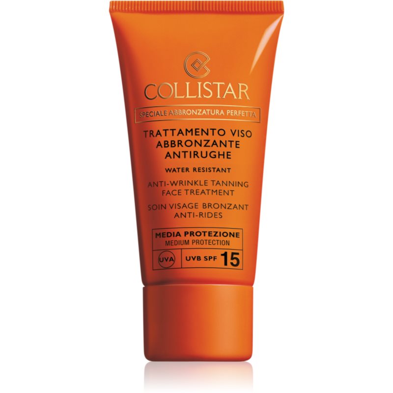 Collistar Special Perfect Tan Anti-Wrinkle Tanning Face Treatment creme solar anti-envelhecimento SPF 15 50 ml