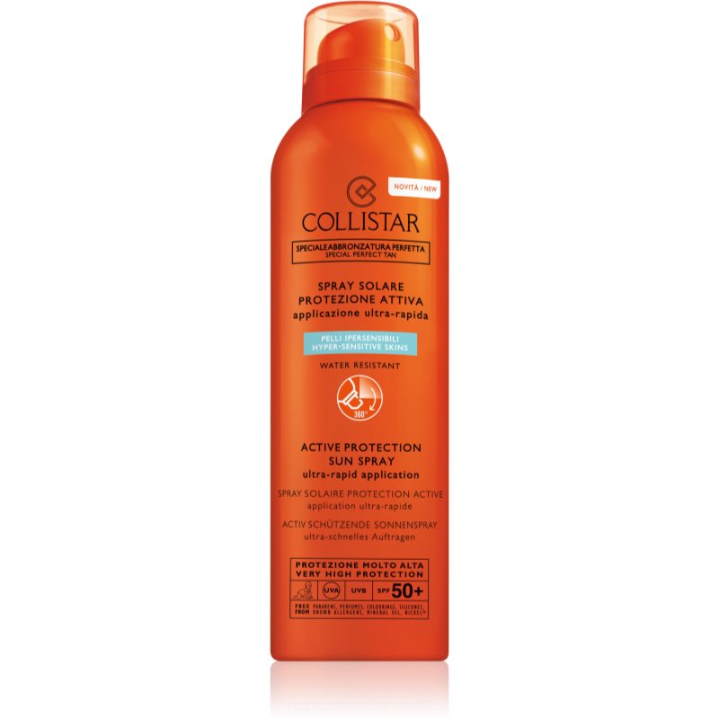 Collistar Special Perfect Tan Active Protection Sun Spray spray protector para rostro y cuerpo SPF 50+ 150 ml