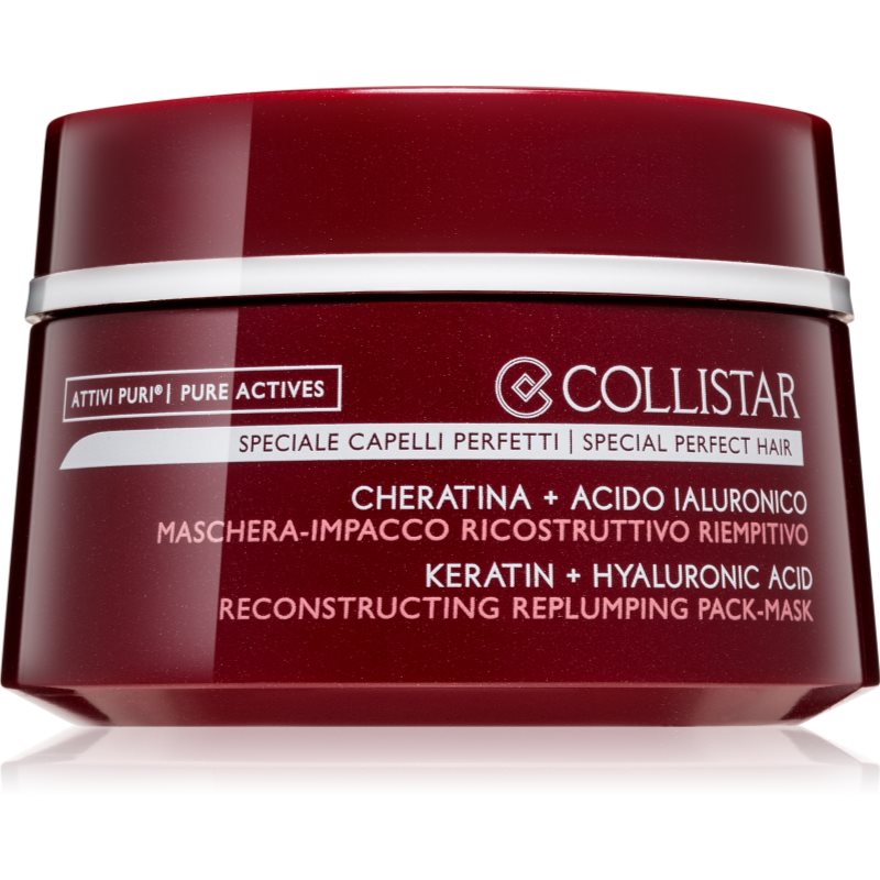 Collistar Special Perfect Hair Keratin+Hyaluronic Acid Mask intenzivna regeneracijska maska  za poškodovane in krhke lase 200 ml