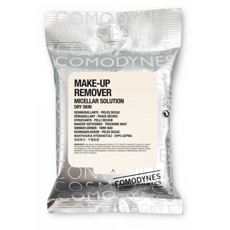 Comodynes Make-up Remover Micellar Solution robčki za odstranjevanje ličil za suho kožo 20 kos