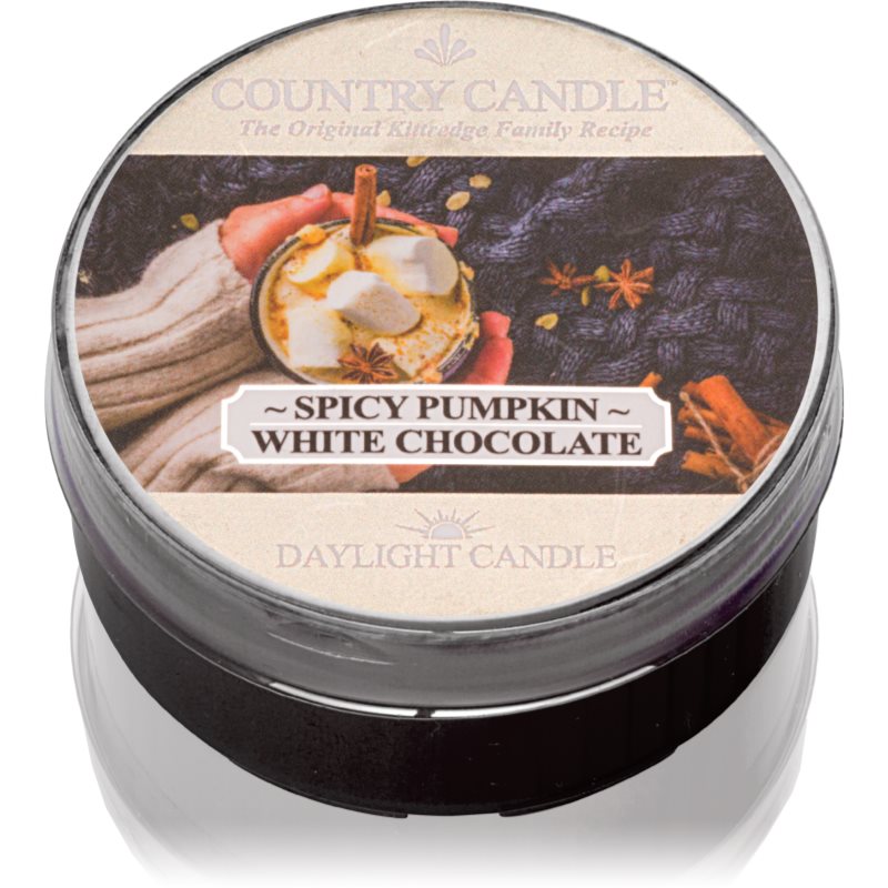 Country Candle Spicy Pumpkin White Chocolate čajová svíčka 42 g