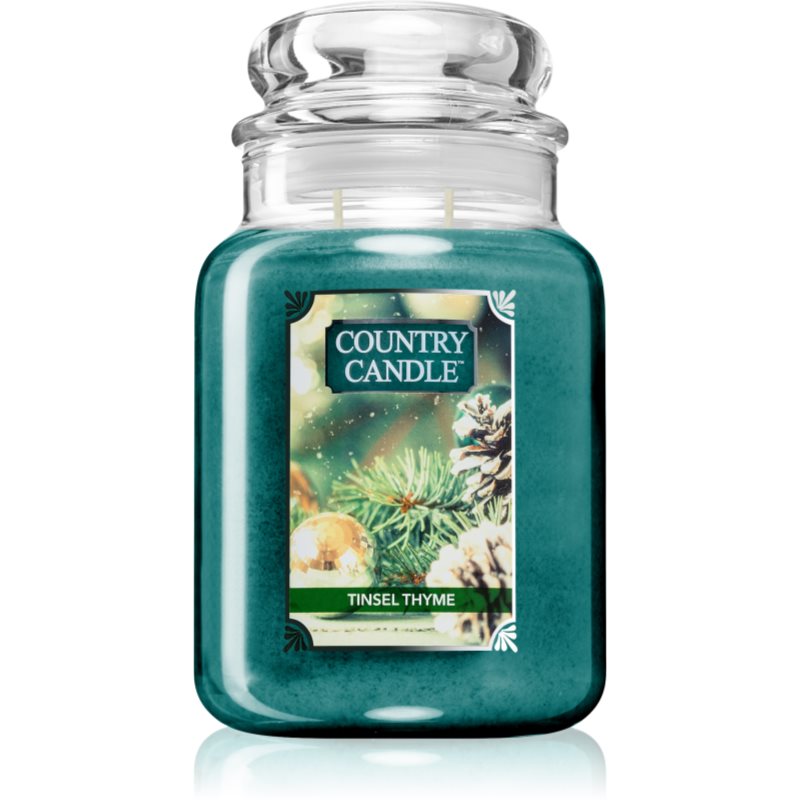 Country Candle Tinsel Thyme vela perfumada 680 g