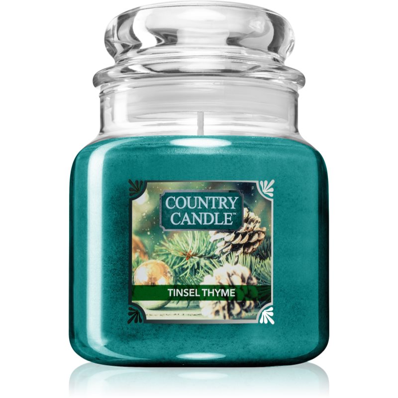 Country Candle Tinsel Thyme vela perfumada 104 g