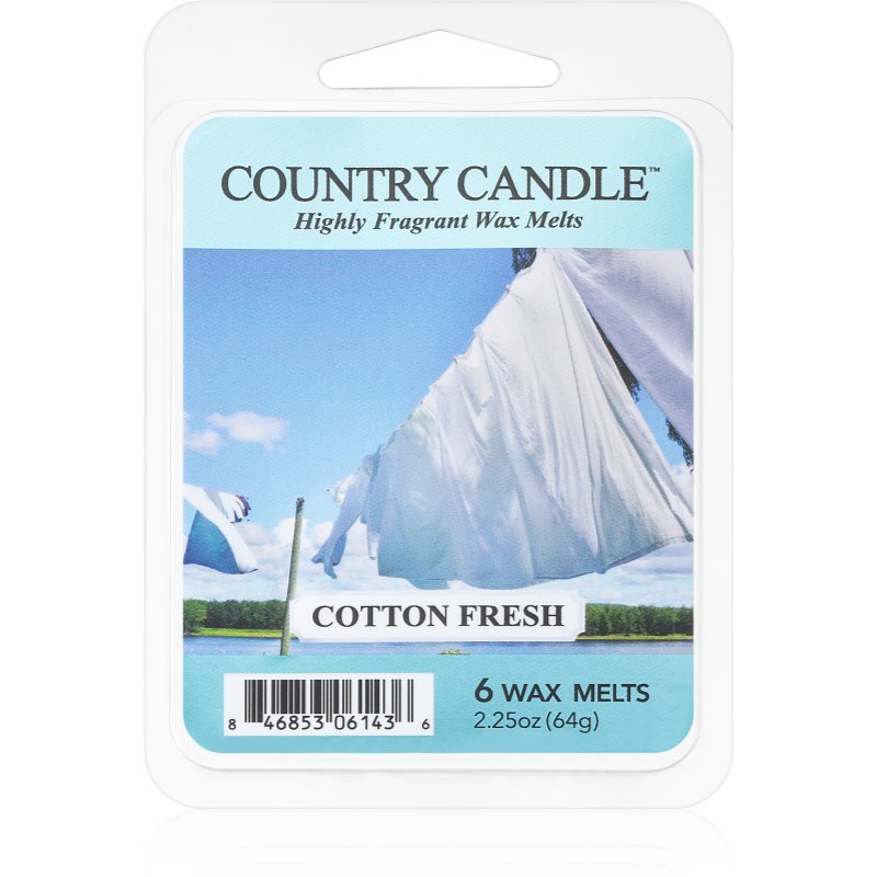 Country Candle Cotton Fresh восък за арома-лампа 64 гр.