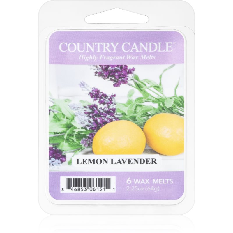Country Candle Lemon Lavender cera para lámparas aromáticas 64 g