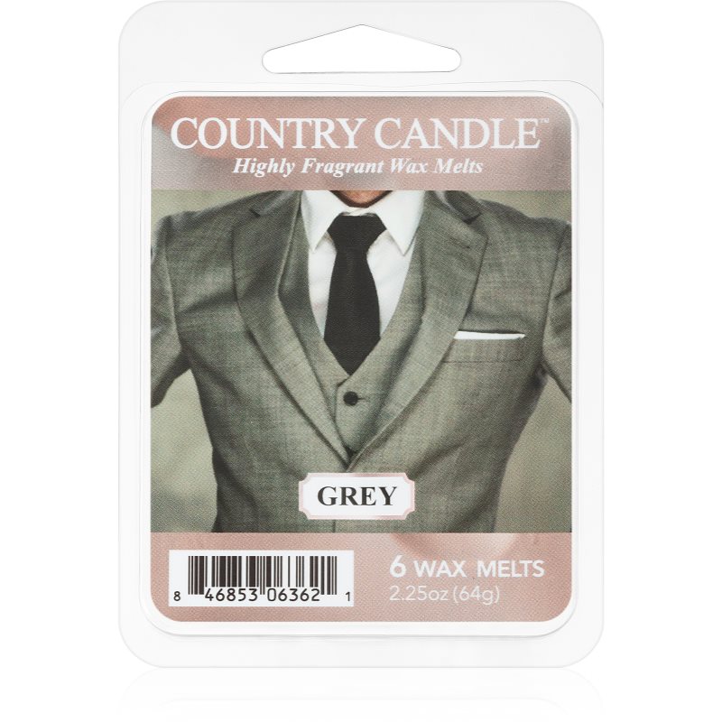 Country Candle Grey vosek za aroma lučko 64 g