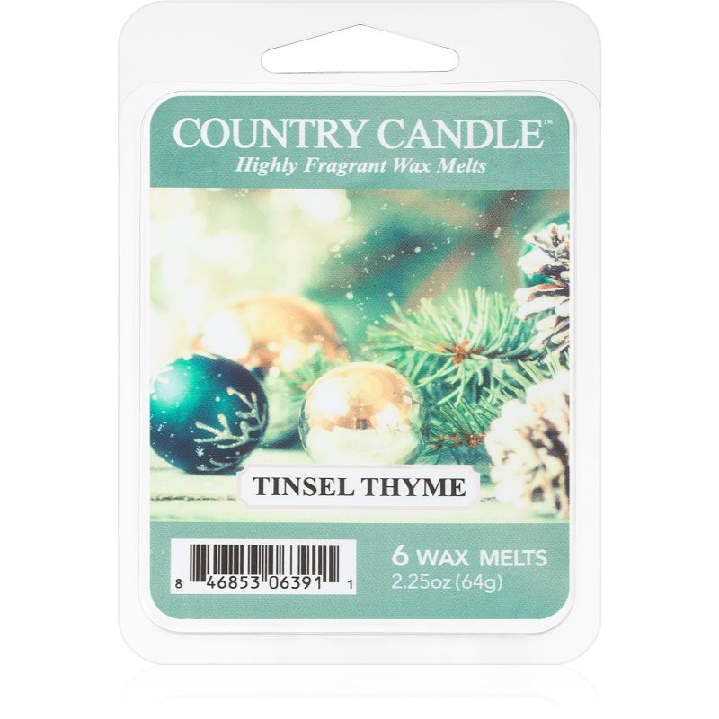 Country Candle Tinsel Thyme cera para lámparas aromáticas 64 g