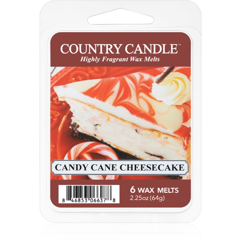 Country Candle Candy Cane Cheescake illatos viasz aromalámpába 64 g