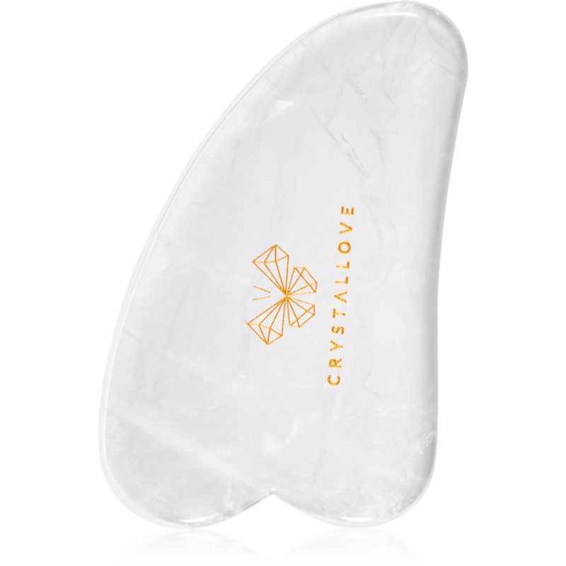 Crystallove Clear Quartz Gua Sha Plate accesorio para masaje