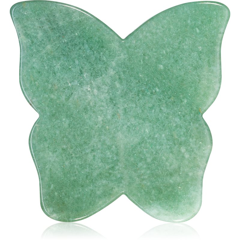 Crystallove Butterfly Aventurine Gua Sha Plate akcesoria do masażu