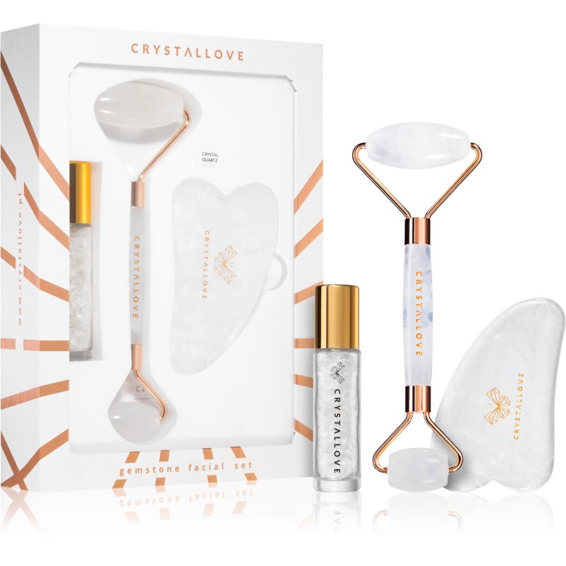 Crystallove Quartz Beauty Set Clear coffret para cuidado da pele