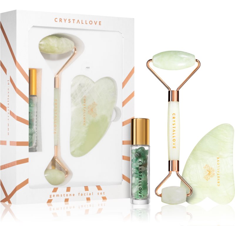 Crystallove Quartz Beauty Set Jade coffret para cuidado da pele