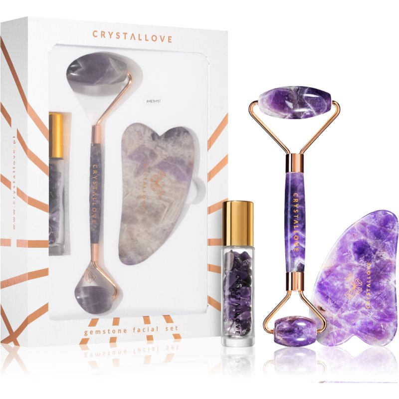 Crystallove Quartz Beauty Set Amethyst coffret para cuidado da pele
