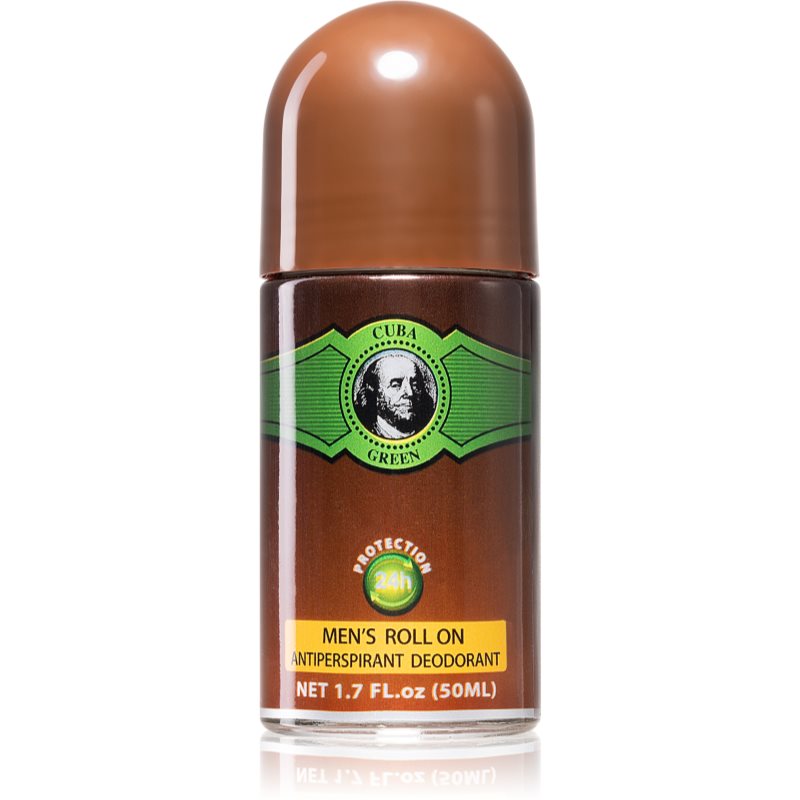 Cuba Green desodorante roll-on  para hombre 50 ml