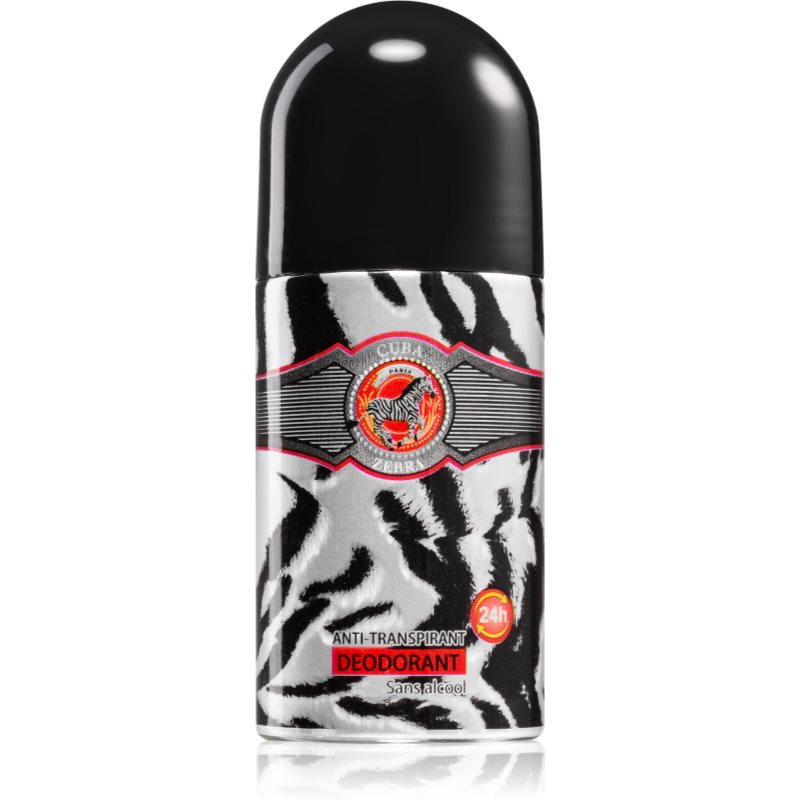 Cuba Jungle Zebra desodorizante antitranspirante roll-on para mulheres 50 ml