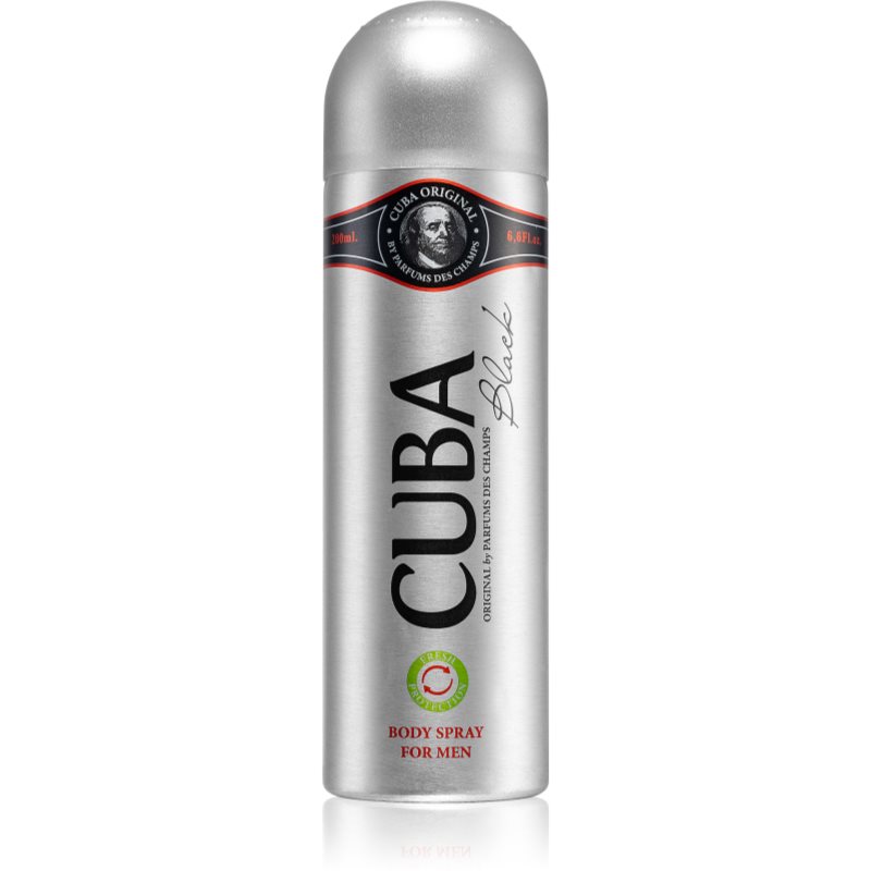 Cuba Black desodorante en spray para hombre 200 ml