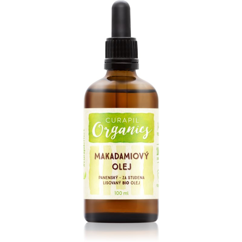 Curapil Organics óleo de macadâmia para corpo e cabelo 100 ml