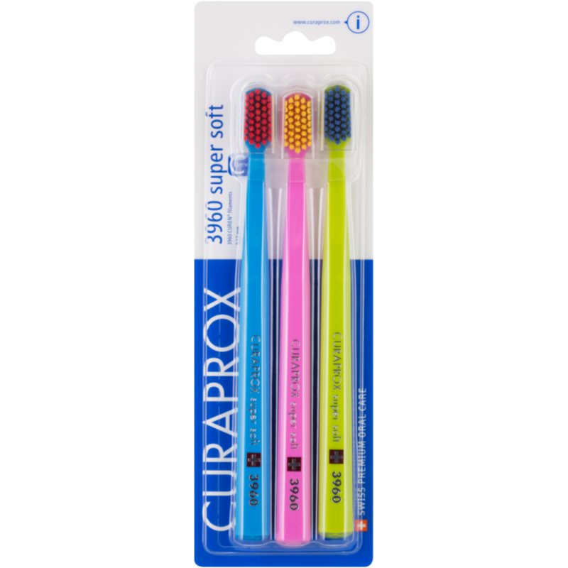 

Curaprox 3960 Super Soft зубні щітки 3 шт кольорові варіації