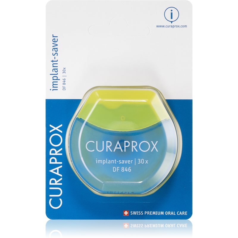 Curaprox Implant-Saver DF 846 hilo dental para aparatos e implantes dentales 30 ud