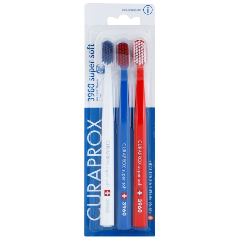 

Curaprox 3960 Super Soft зубні щітки 3 шт кольорові варіації