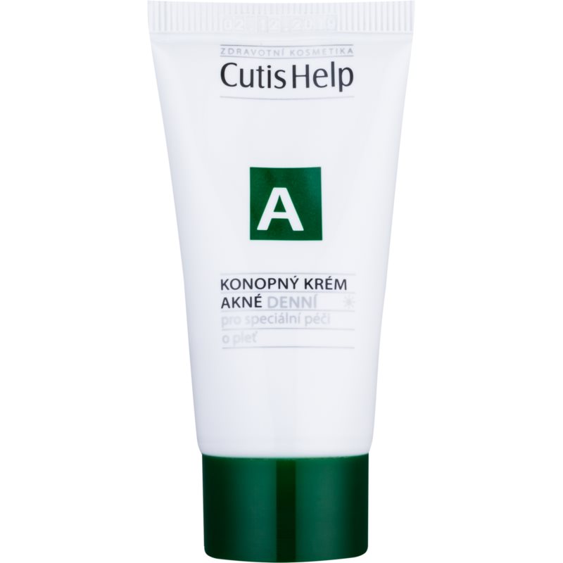CutisHelp Health Care A - Acne creme de dia de cânhamo para pele problemática, acne 30 ml