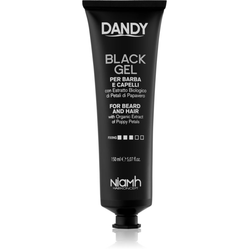 DANDY Black Gel gel negro para cabello y barba con canas 150 ml