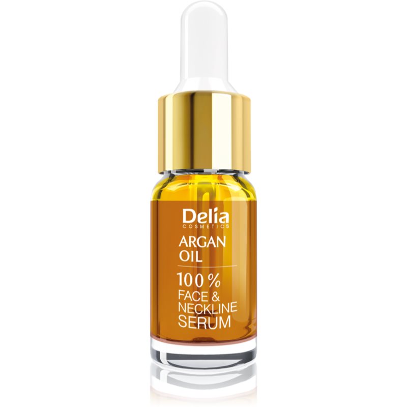 Delia Cosmetics Professional Face Care Argan Oil интензивен регенериращ и подмладяващ серум с арганово масло за лице, врат и деколкте 10 мл.