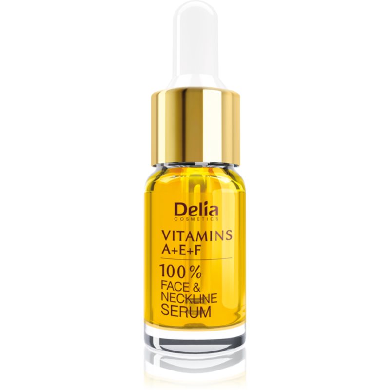 Delia Cosmetics Professional Face Care Vitamins A+E+F serum proti gubam za obraz in dekolte 10 ml