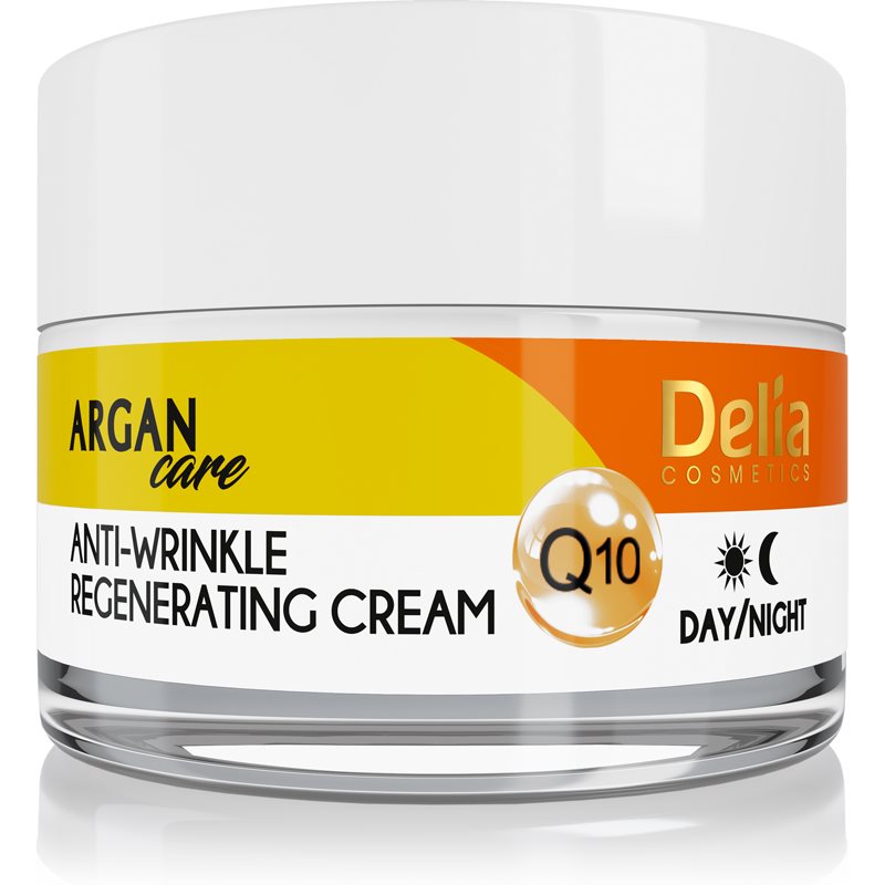 Delia Cosmetics Argan Care регенериращ противбръчков крем с коензим Q 10 50 мл.