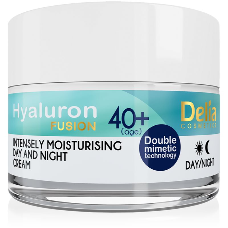Delia Cosmetics Hyaluron Fusion 40+ intensive feuchtigkeitsspendende Creme gegen Falten 50 ml