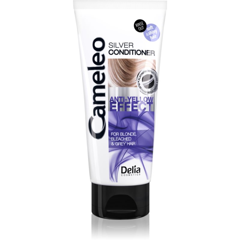 Delia Cosmetics Cameleo Silver acondicionador para cabello rubio y canoso neutralizante para tonos amarillos 200 ml