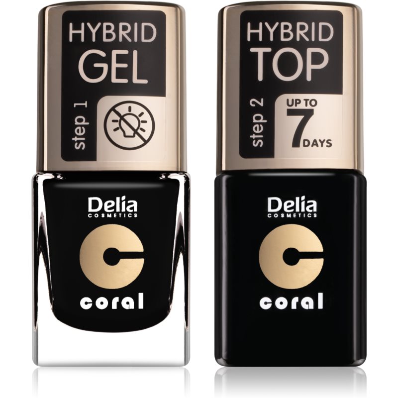 Delia Cosmetics Coral Nail Enamel Hybrid Gel kozmetični set za ženske odstín 26