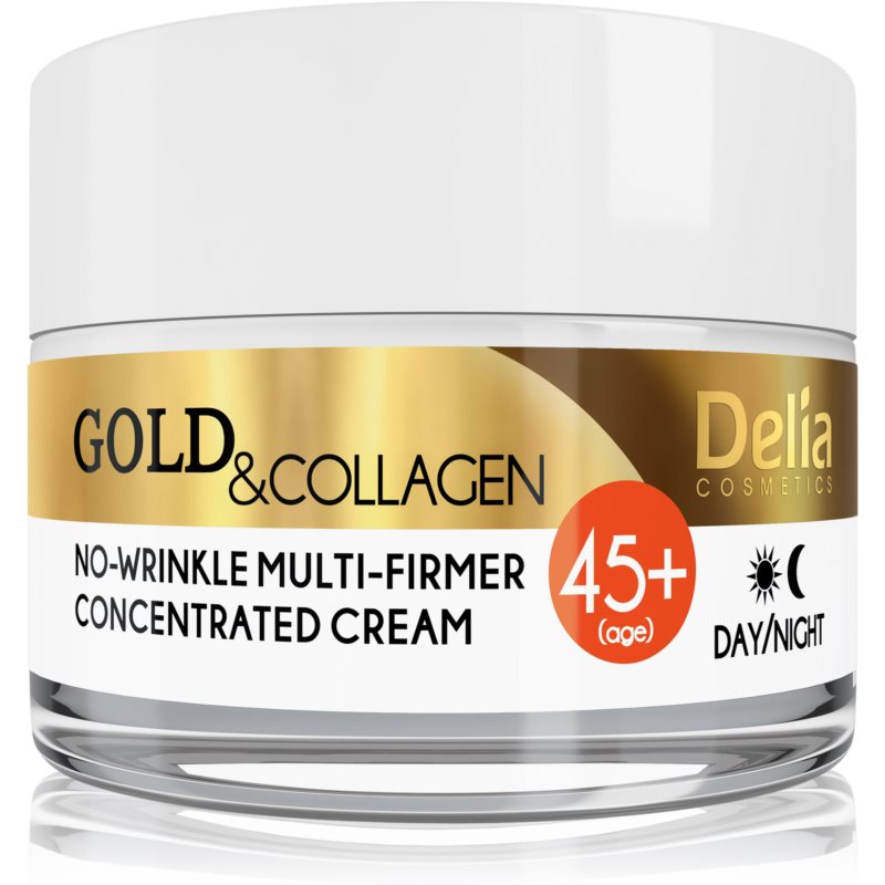 Delia Cosmetics Gold & Collagen 45+ crema antiarrugas reafirmante 50 ml