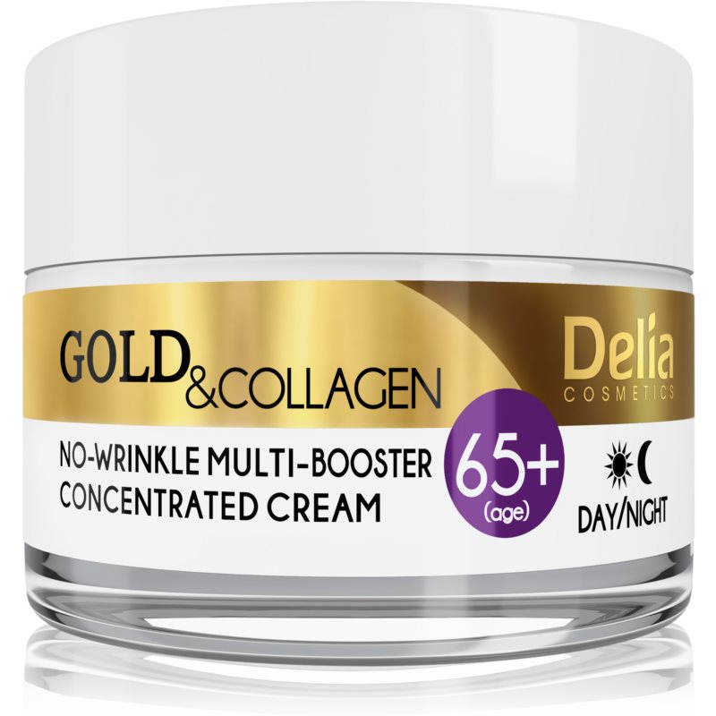 Delia Cosmetics Gold & Collagen 65+ crema antiarrugas con efecto regenerador 50 ml