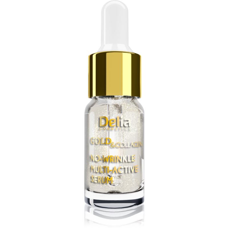 Delia Cosmetics Gold & Collagen Rich Care posvetlitveni serum proti gubam 10 ml