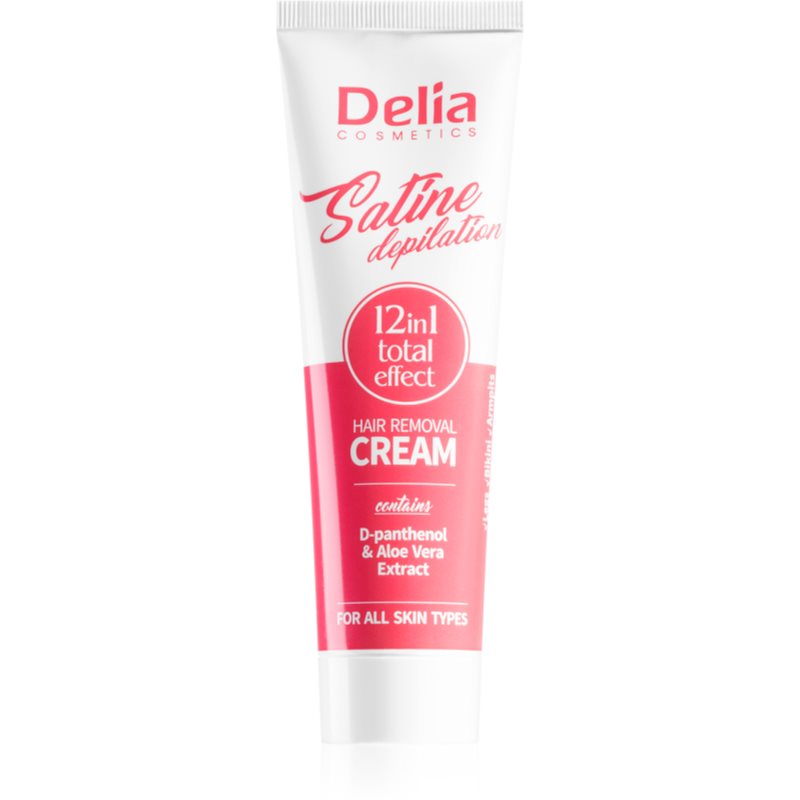 Delia Cosmetics Satine Depilation 12in1 Total Effect крем за депилация  за всички видове кожа 100 мл.