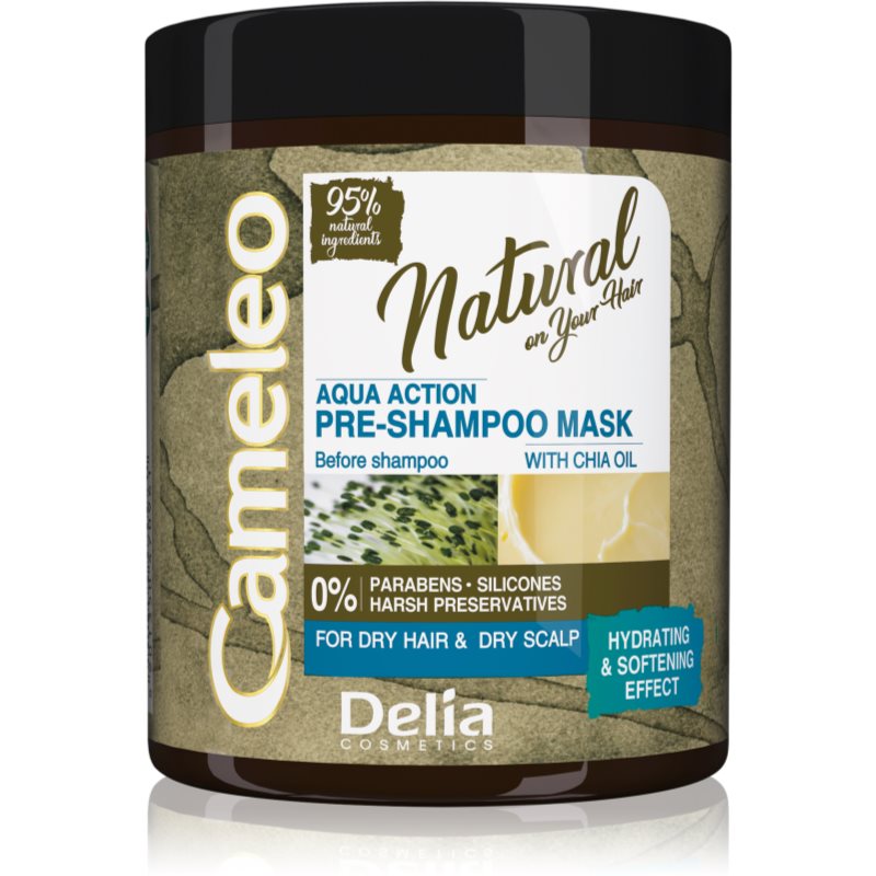 Delia Cosmetics Cameleo Natural Feuchtigkeitspflege zur Nutzuung vor der Haarwäsche für trockenes Haar 250 ml