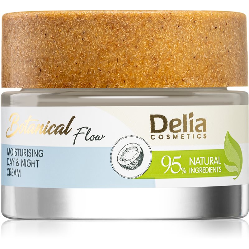 Delia Cosmetics Botanical Flow Coconut Oil crema de día y noche con efecto humectante 50 ml