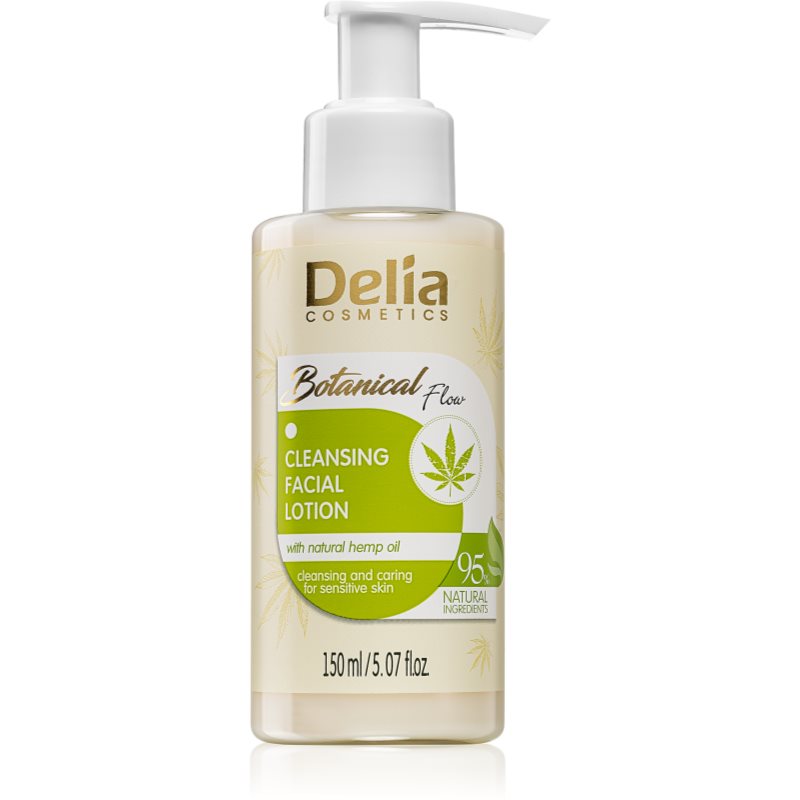 Delia Cosmetics Botanical Flow Hemp Oil leche limpiadora para rostro 150 ml