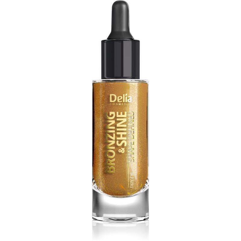 Delia Cosmetics Bronzing & Shine Shape Defined сухо масло с блестящи частици за лице и тяло 20 мл.