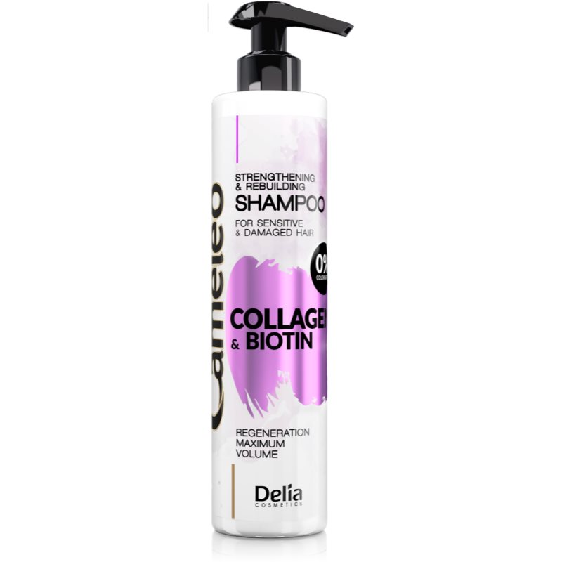 Delia Cosmetics Cameleo Collagen & Biotin posilující šampon pro poškozené a křehké vlasy 250 ml