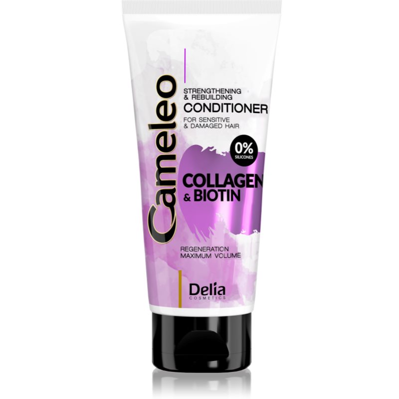 Delia Cosmetics Cameleo Collagen & Biotin condicionador fortificante para cabelo danificado e quebradiço 200 ml