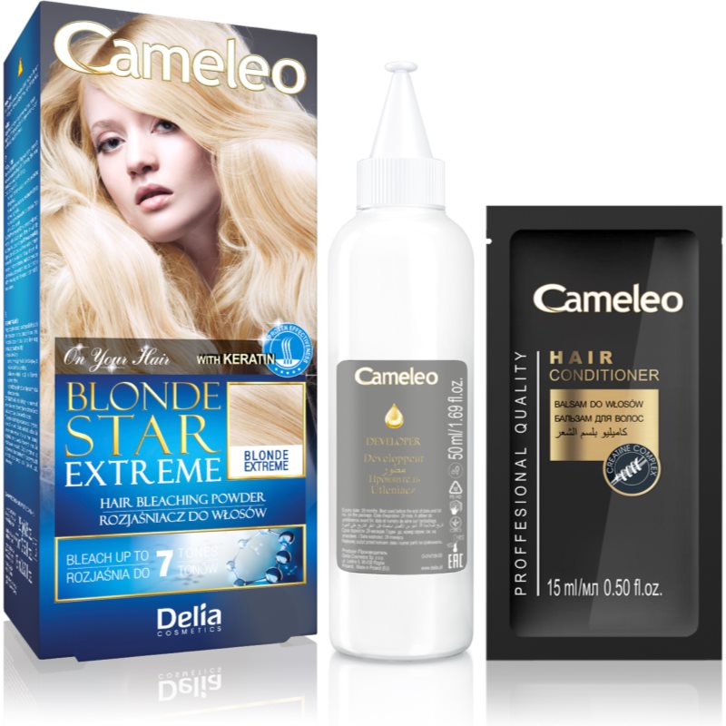 Delia Cosmetics Cameleo Blonde Star Extreme aufhellendes Puder mit Keratin 25 g