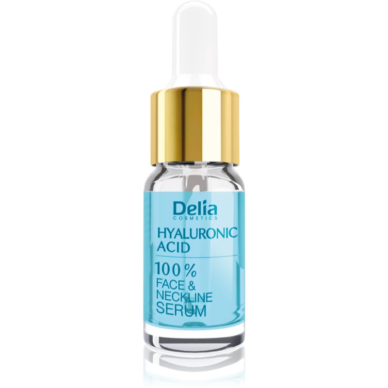 Delia Cosmetics Professional Face Care Hyaluronic Acid sérum intensivo de preenchimento antirrugas com ácido hialurónico para rosto, pescoço e decote